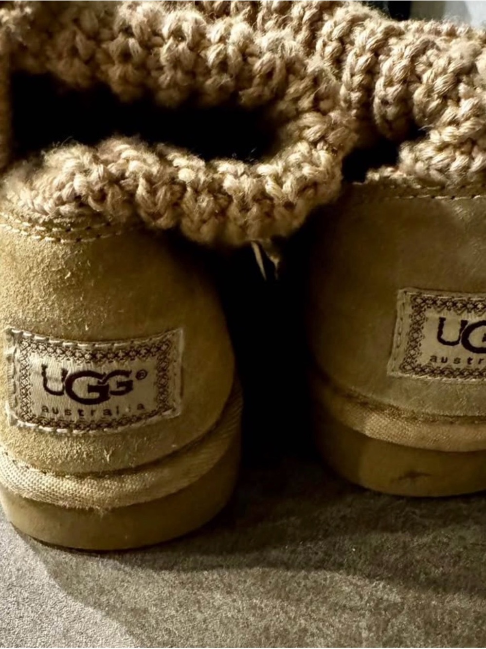 UGG Chestnut Knit Cuff Booties